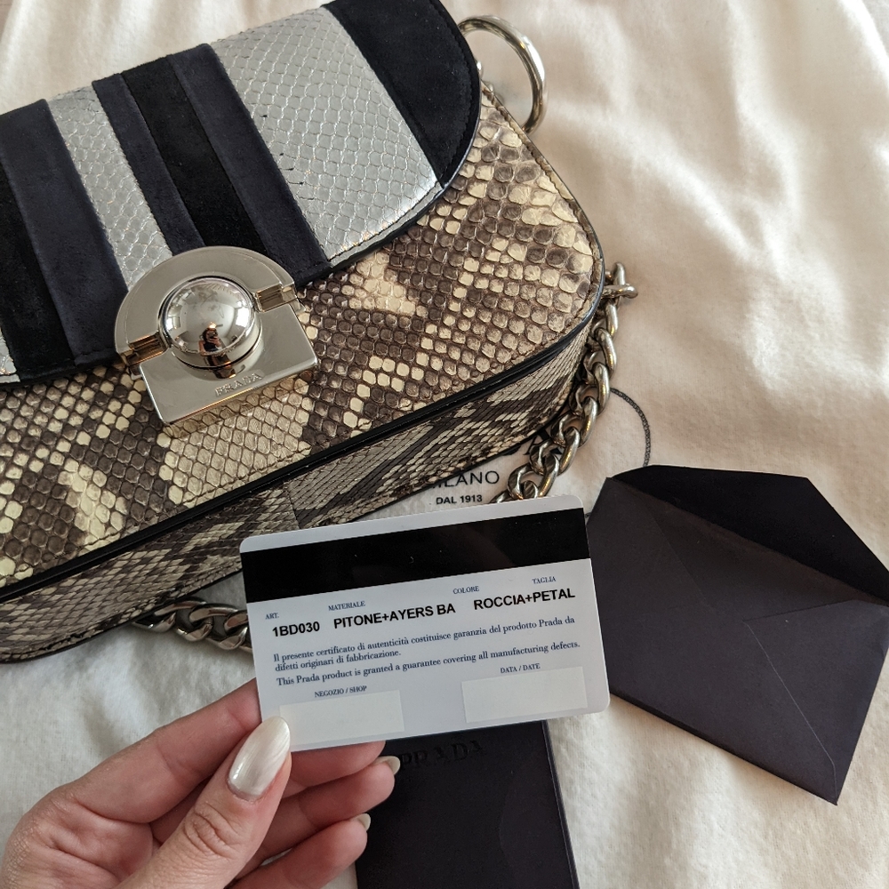 Prada 💎 Python & Ayers Arcade Bag - Picture 9 of 11